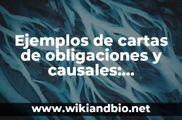 Ejemplos de cartas de obligaciones y causales: Definición según Autor, qué