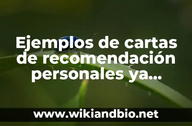 Ejemplos de cartas de recomendación personales ya hechas: Definición según Autor, qué es, Concepto y Significado