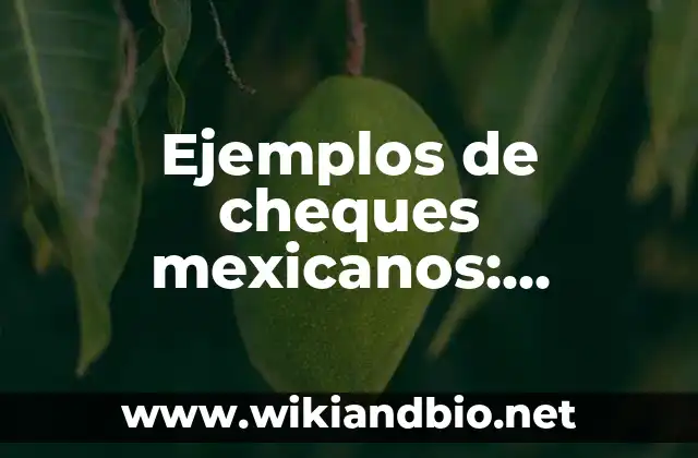 Ejemplos de cheques mexicanos
