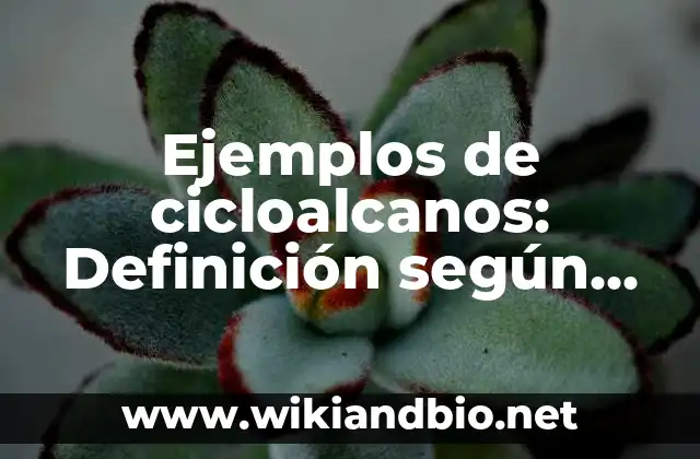 Ejemplos de cicloalcanos