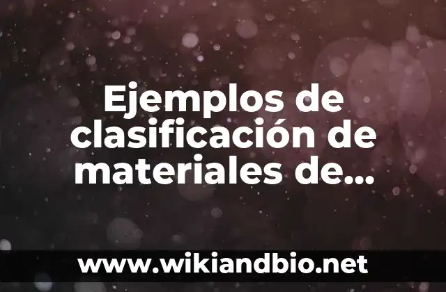 Ejemplos de clasificación de materiales de acuerdo a su origen: Definición según Autor, qué es, Concepto y Significado
