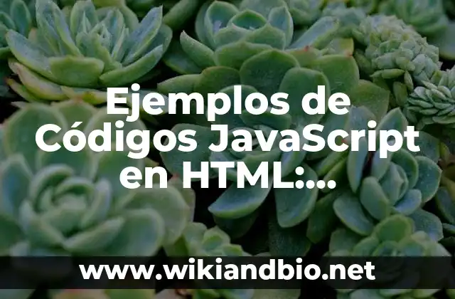 Ejemplos de Códigos JavaScript en HTML: Definición según Autor, qué es, Concepto y Significado