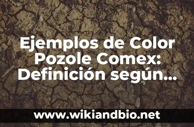 Ejemplos de Color Pozole Comex