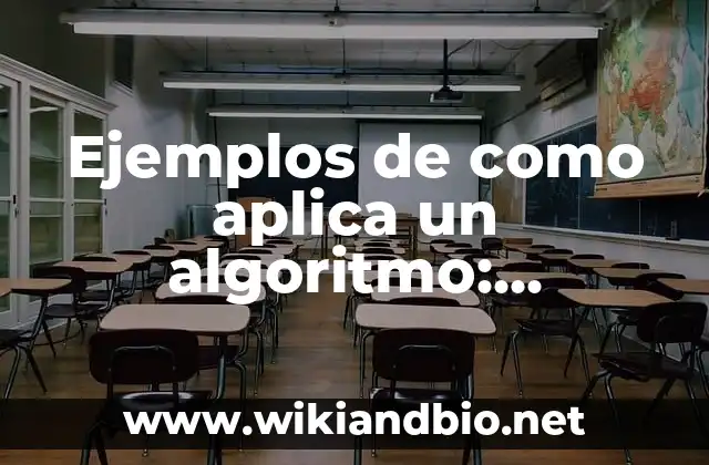 Ejemplos de como aplica un algoritmo: Definición según Autor, ¿qué es?