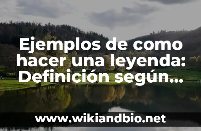 Ejemplos de leyendas