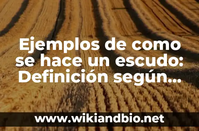 Ejemplos de como se hace un escudo: Definición según Autor, ¿qué es?