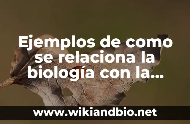Ejemplos de como se relaciona la biología con la física: Definición según