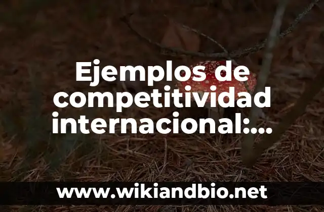Ejemplos de competitividad internacional: Definición según Autor, ¿qué es?