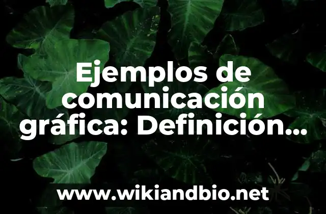 Ejemplos de comunicación gráfica: Definición según Autor, qué es, Concepto