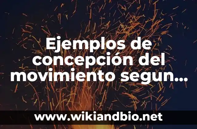 Ejemplos de concepción del movimiento segun Aristóteles