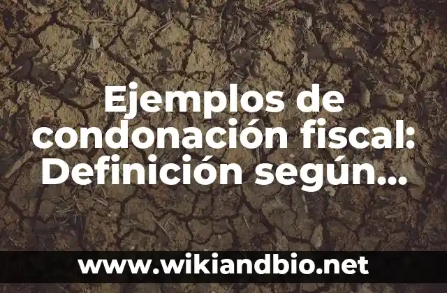 Ejemplos de condonación fiscal