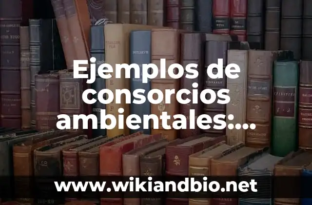 Ejemplos de consorcios ambientales: Definición según Autor, ¿qué es?