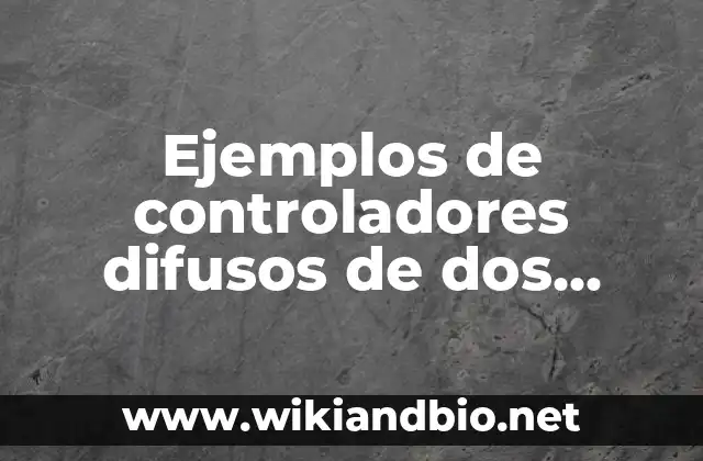 Ejemplos de controladores difusos de dos entradas y una salida: Definición