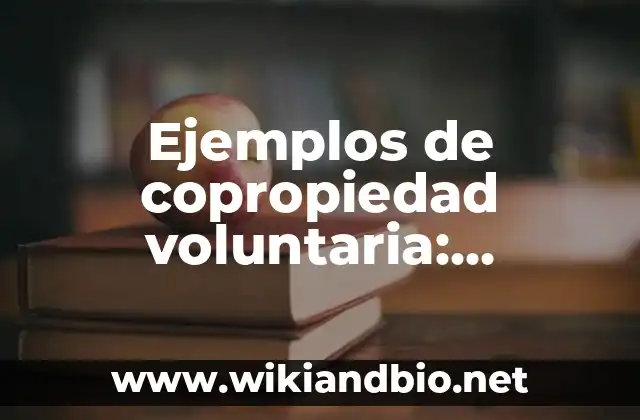 Ejemplos de copropiedad voluntaria: Definición según Autor, ¿qué es?