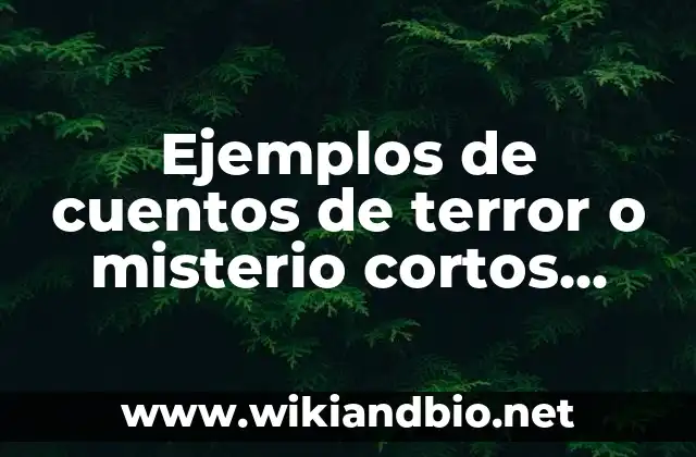 Ejemplos de cuentos de terror o misterio cortos inventados: Definición