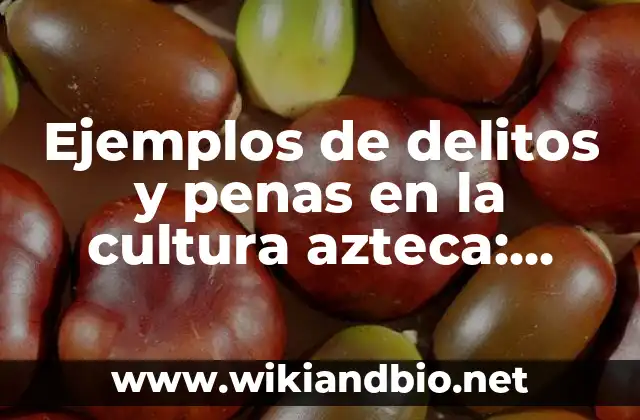 Ejemplos de delitos y penas en la cultura azteca