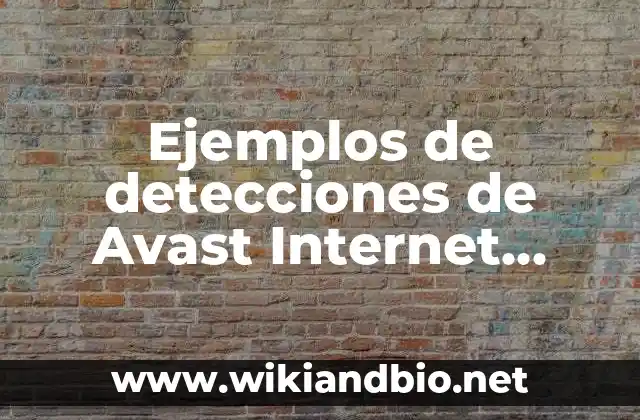 Ejemplos de detecciones de Avast Internet Security