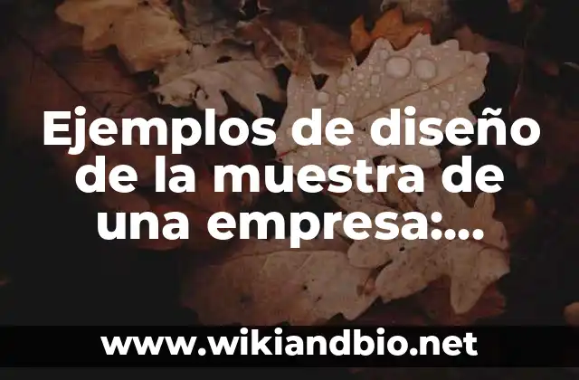 Ejemplos de diseño de la muestra de una empresa: Definición según Autor