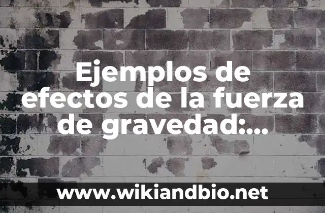 Ejemplos de efectos de la fuerza de gravedad: Definición según Autor, qué