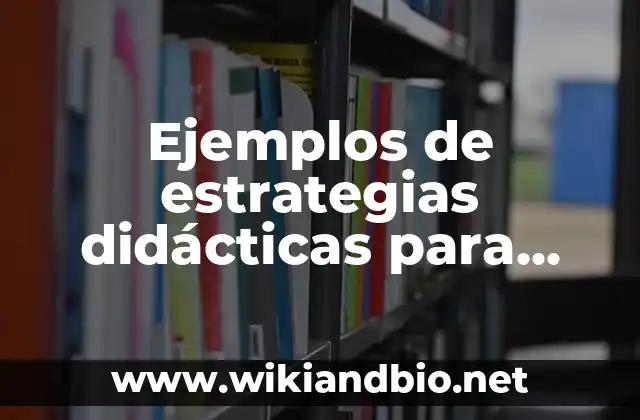 Ejemplos de estrategias didácticas para alumnos con necesidades especiales