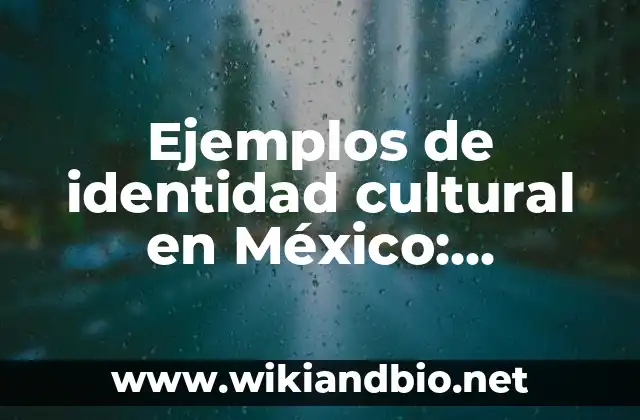 Ejemplos de identidad cultural en México