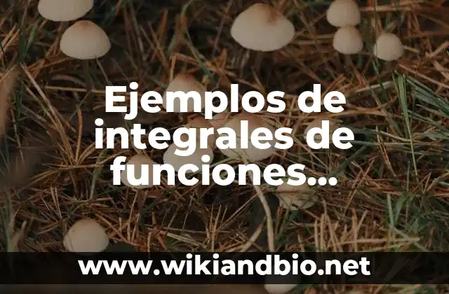 Ejemplos de integrales de funciones trigonometricas: Definición según