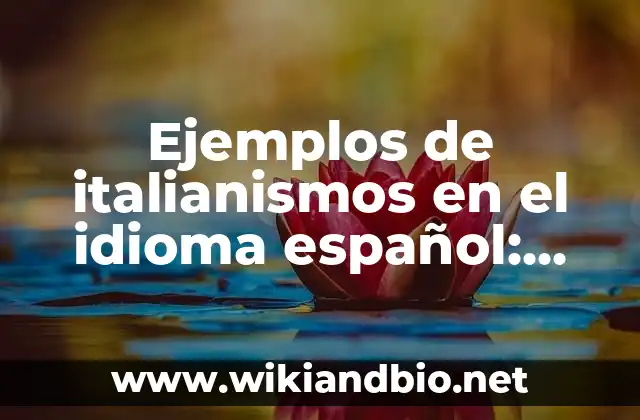 Ejemplos de italianismos