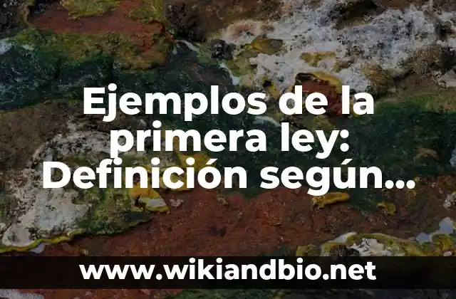 Ejemplos de la primera ley de la termodinámica
