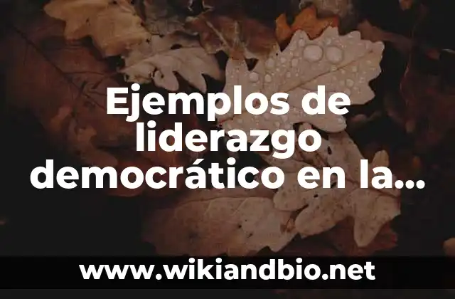 Ejemplos de liderazgo democrático