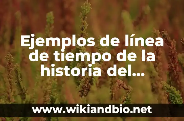 Ejemplos de línea de tiempo de la historia del internet