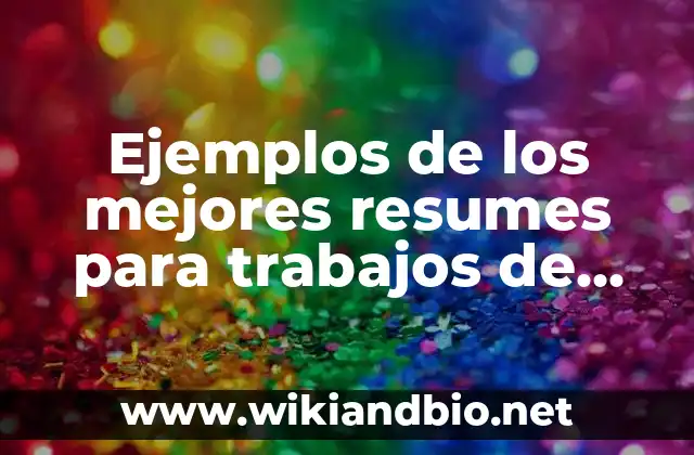 Ejemplos de los mejores resumes para trabajos de enfermeras: Definición