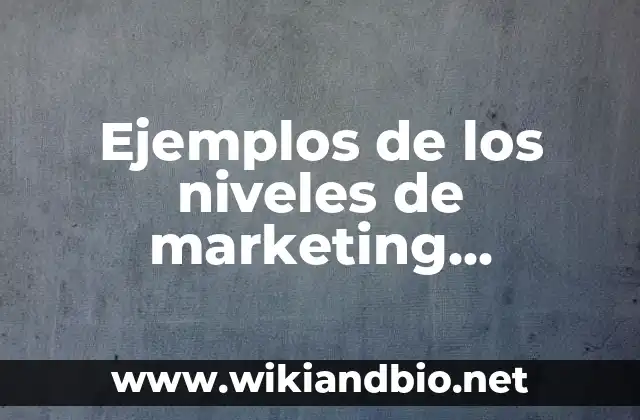 Ejemplos de los niveles de marketing relacional en los servicios