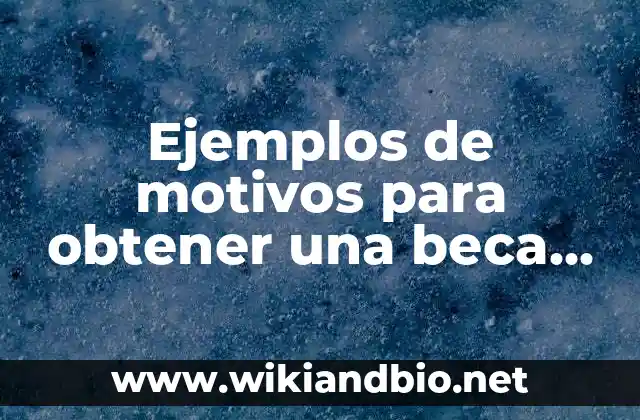 Ejemplos de motivos para obtener una beca de movilidad estudiantil: Definición según Autor, qué es, Concepto y Significado