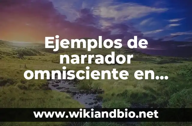 Ejemplos de narrador omnisciente en cuentos: Definición según Autor, qué