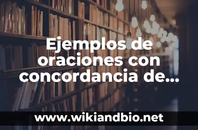 Ejemplos de oraciones con concordancia de género y número: Definición según
