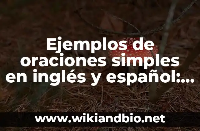 Ejemplos de oraciones simples en inglés y español: Definición según Autor