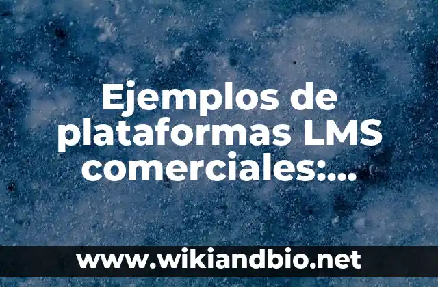 Ejemplos de plataformas LMS comerciales: Definición según Autor, ¿qué es?