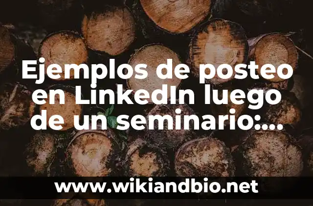 Ejemplos de posteo en LinkedIn luego de un seminario