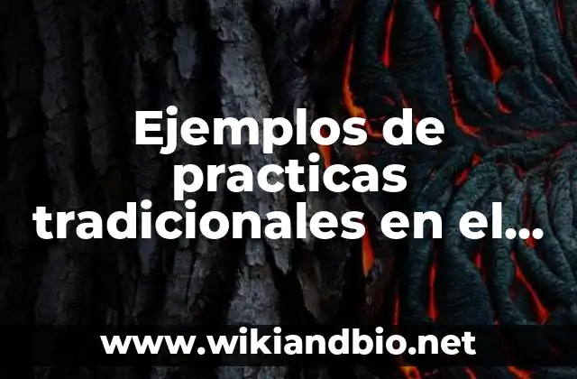 Ejemplos de practicas tradicionales en el cuidado de la salud: Definición según Autor, qué es, Concepto y Significado