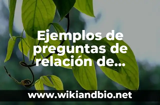 Ejemplos de preguntas de relación de columnas