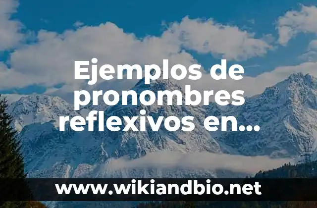 Ejemplos de pronombres reflexivos en inglés: Definición según Autor, qué