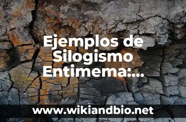 Ejemplos de Silogismo Entimema: Definición según Autor, qué es, Concepto