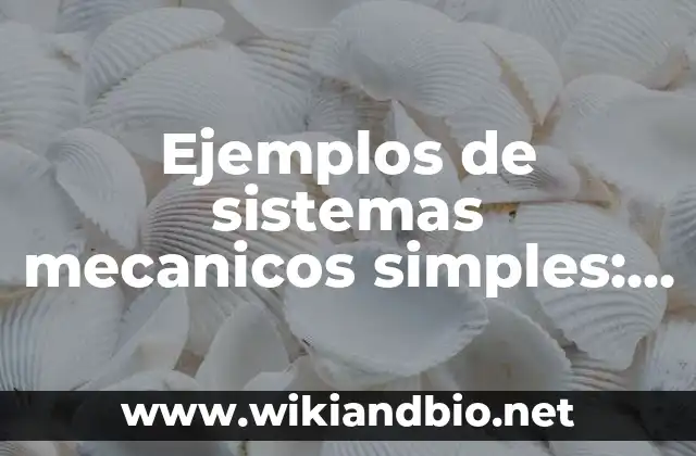Ejemplos de sistemas mecanicos simples: Definición según Autor, qué es, Concepto y Significado