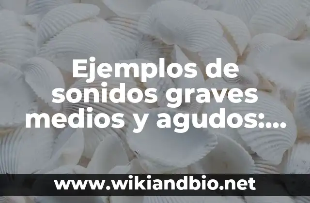 Ejemplos de sonidos graves medios y agudos: Definición según Autor, ¿qué es?
