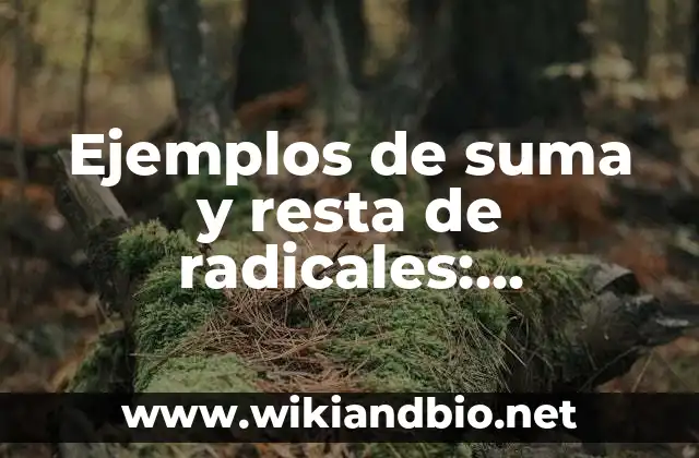 Ejemplos de suma y resta de radicales