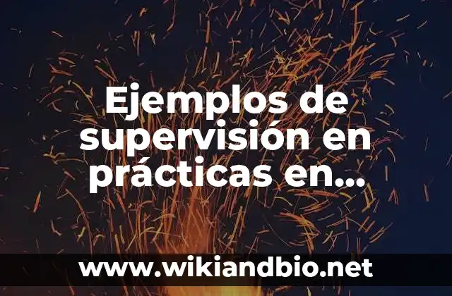 Ejemplos de supervisión en prácticas en comunidad de trabajo social