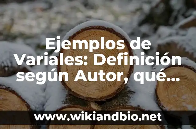 Ejemplos de Variales