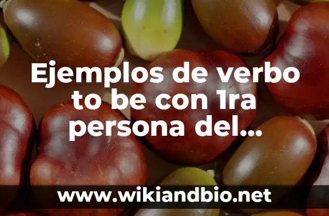 Ejemplos de verbo to be con 1ra persona del singular