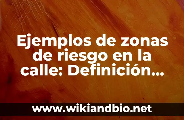 Ejemplos de zonas de riesgo en la calle