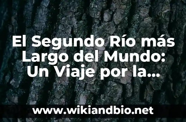 El Segundo Río más Largo del Mundo: Un Viaje por la Geografía